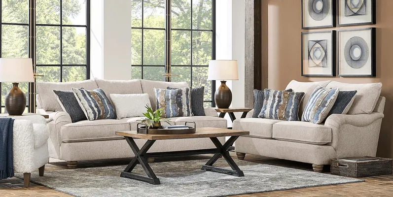 Beverly Glen Beige Loveseat