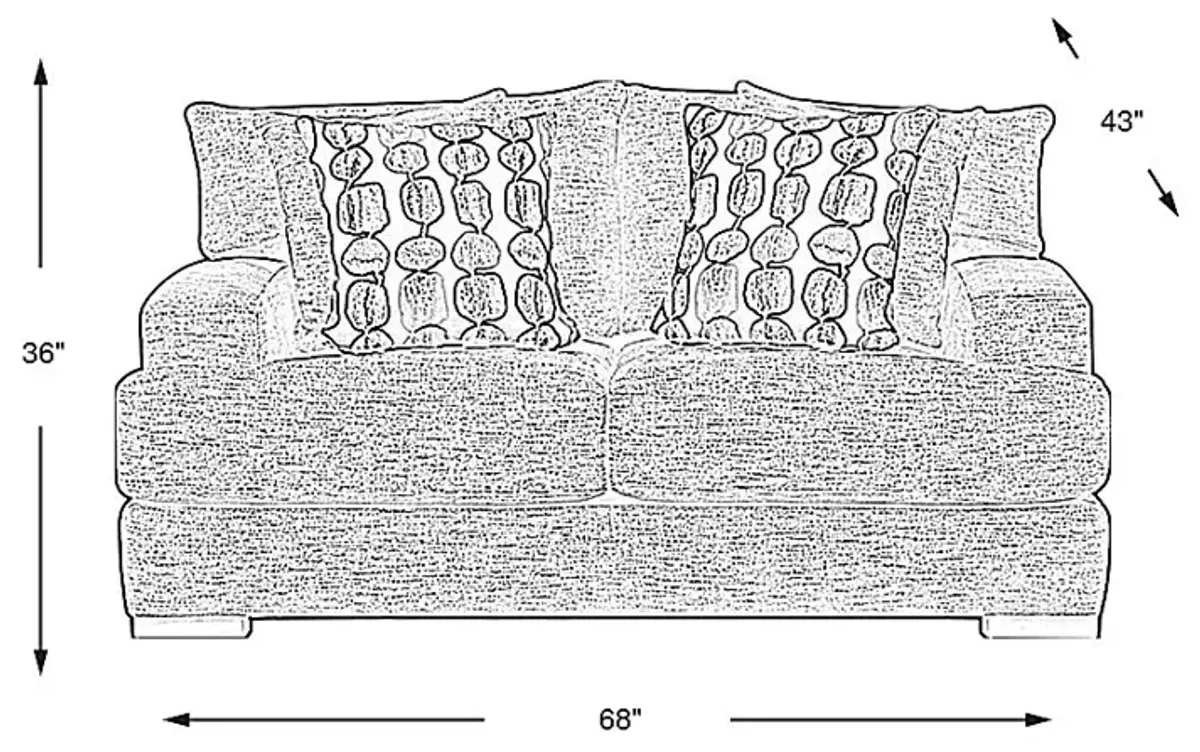 Archer Blue Loveseat