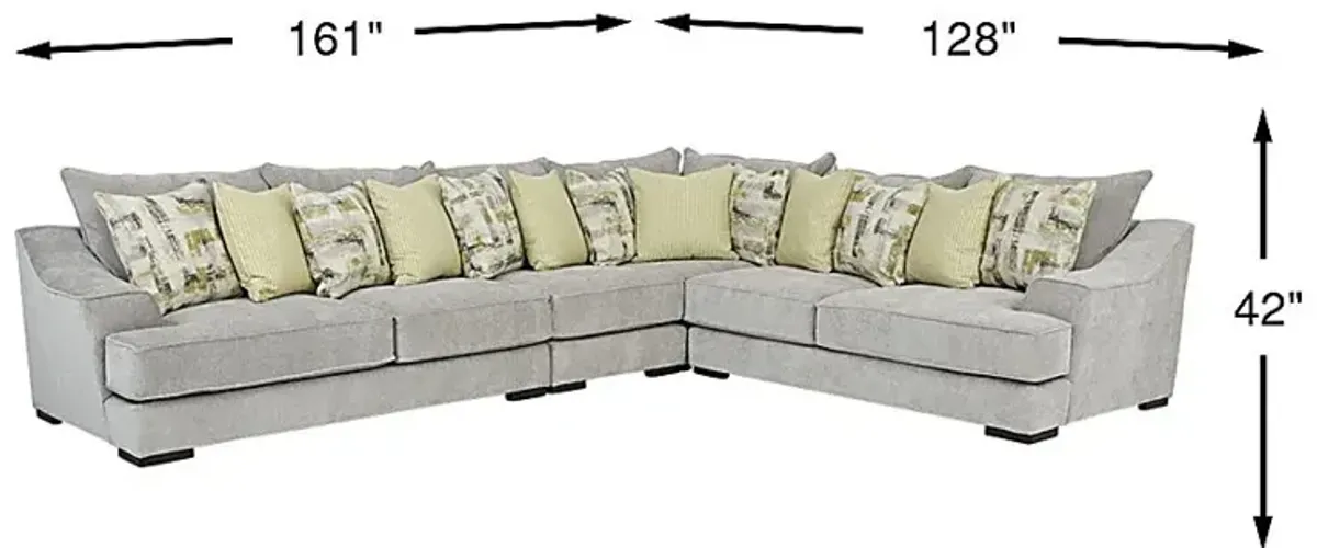 Kinley Gray 4 Pc Sectional