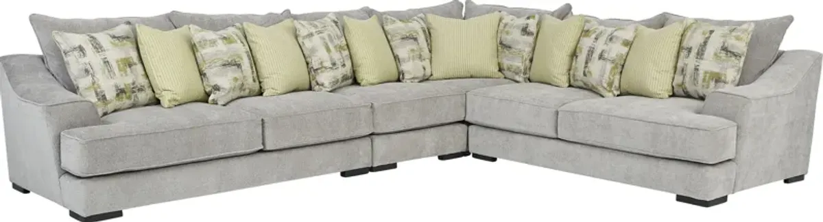 Kinley Gray 4 Pc Sectional