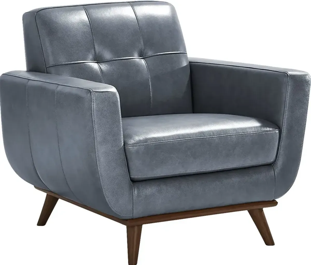 Greyson Blue Leather 3 Pc Living Room