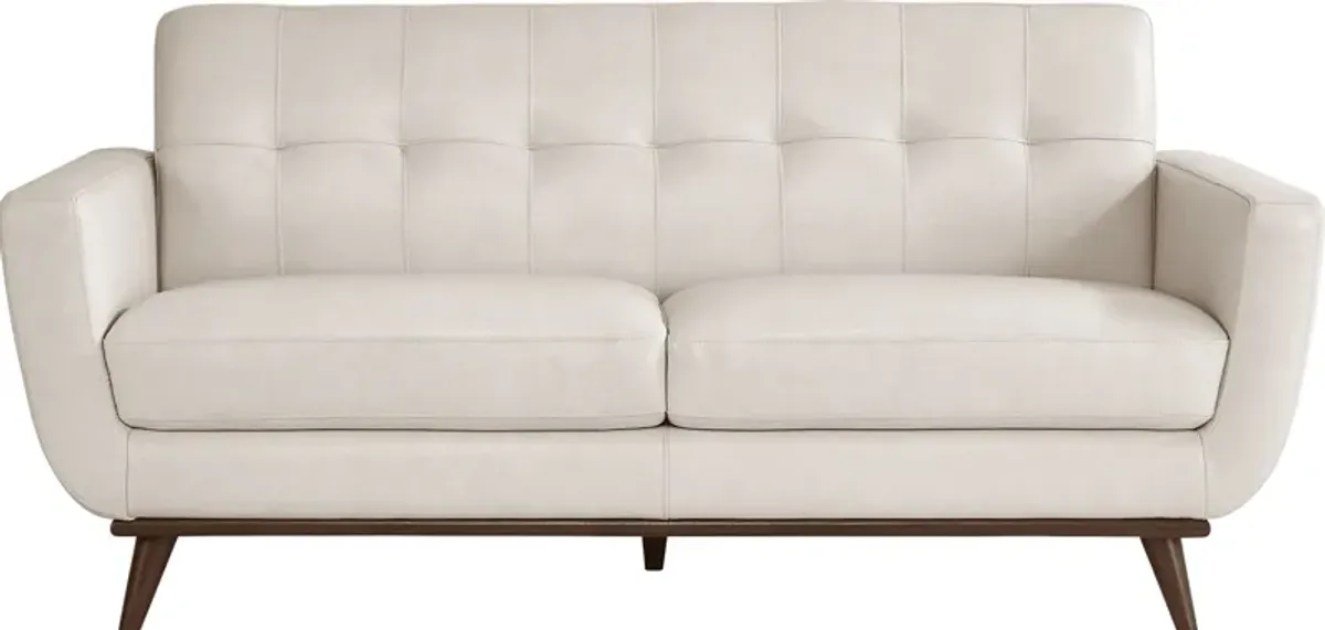 Greyson Ivory Leather 3 Pc Living Room