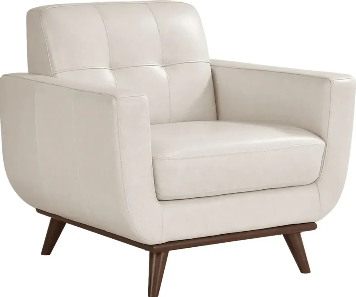 Greyson Ivory Leather 3 Pc Living Room