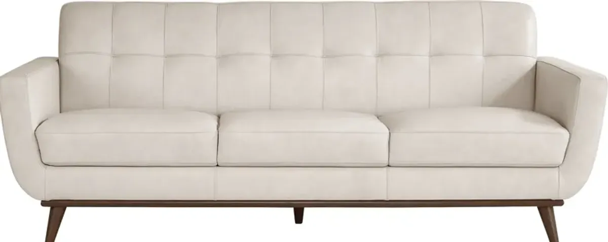 Greyson Ivory Leather 3 Pc Living Room