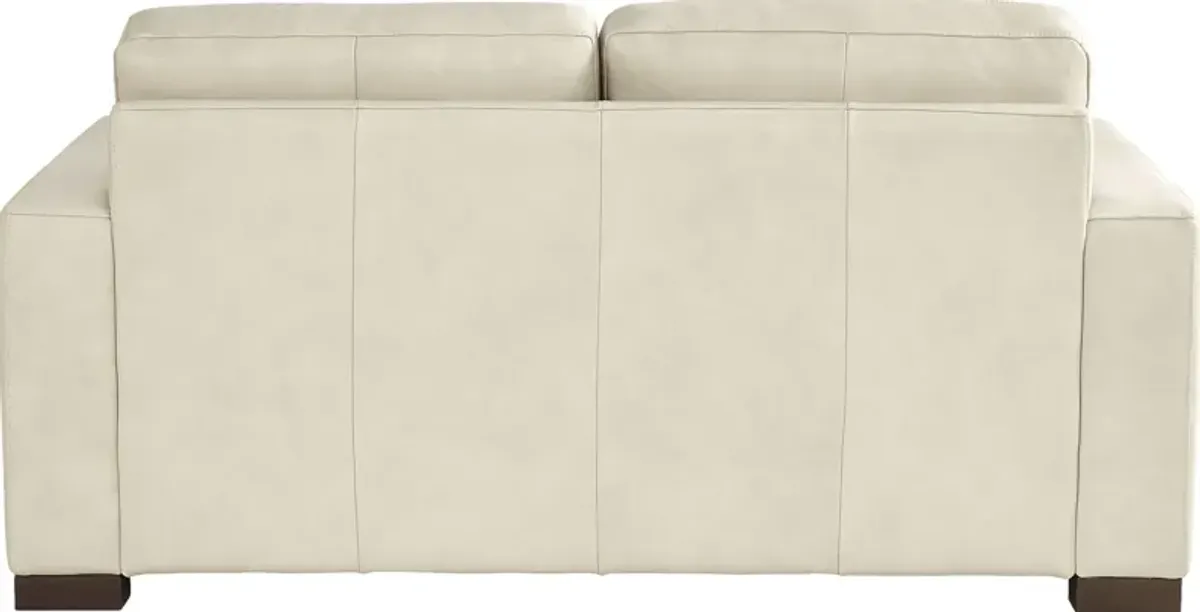 Messina Ivory Leather 8 Pc Living Room