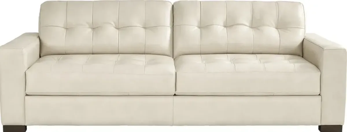 Messina Ivory Leather 8 Pc Living Room