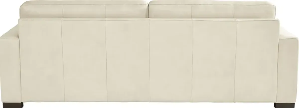 Messina Ivory Leather 8 Pc Living Room