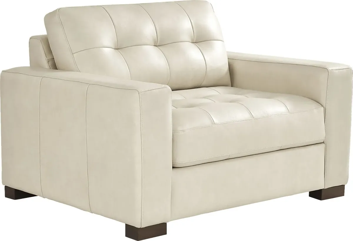 Messina Ivory Leather 8 Pc Living Room