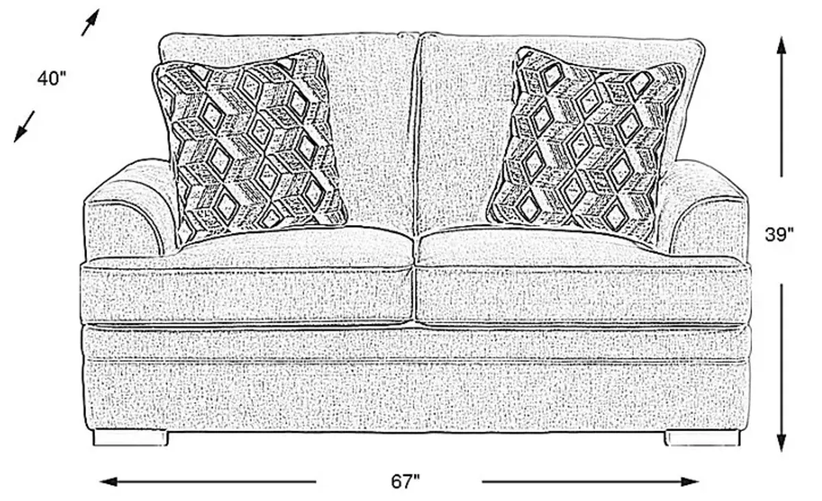 Surrey Hills Beige Loveseat