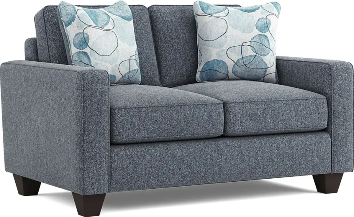 Alanis Bay Blue Loveseat