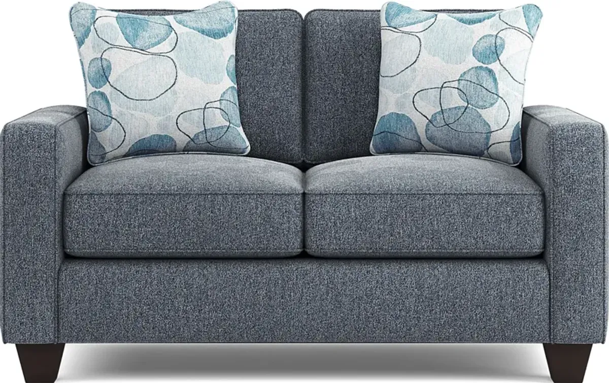 Alanis Bay Blue Loveseat