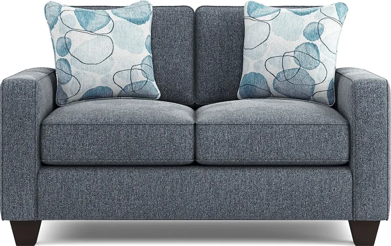 Alanis Bay Blue Loveseat