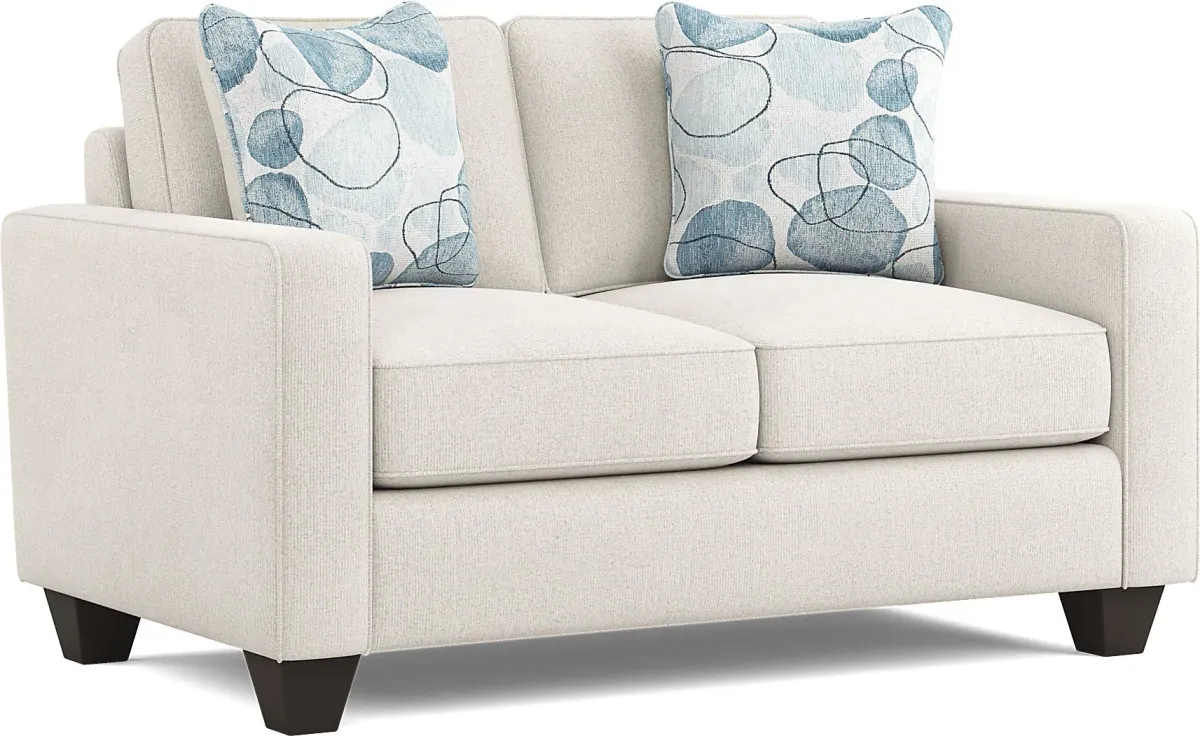 Alanis Bay White Loveseat