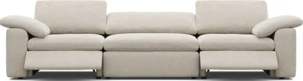 The Flow Gray 3 Pc Dual Power Reclining Sofa