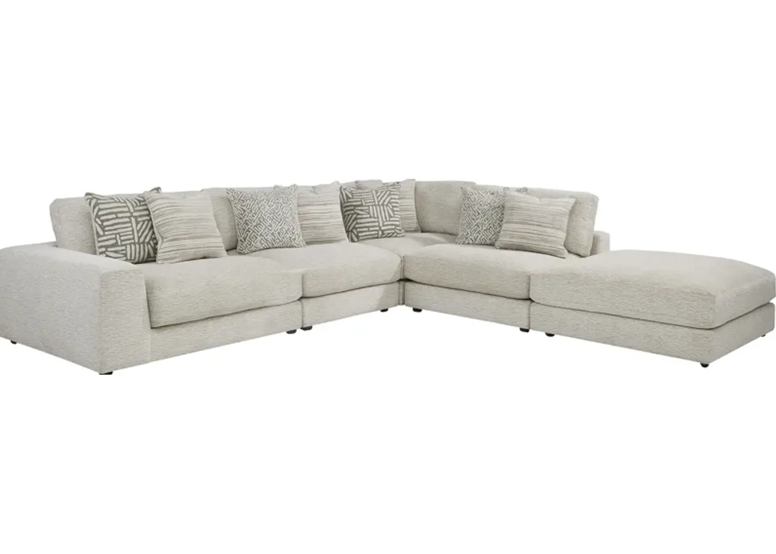 Monterey Trace White 5 Pc Sectional