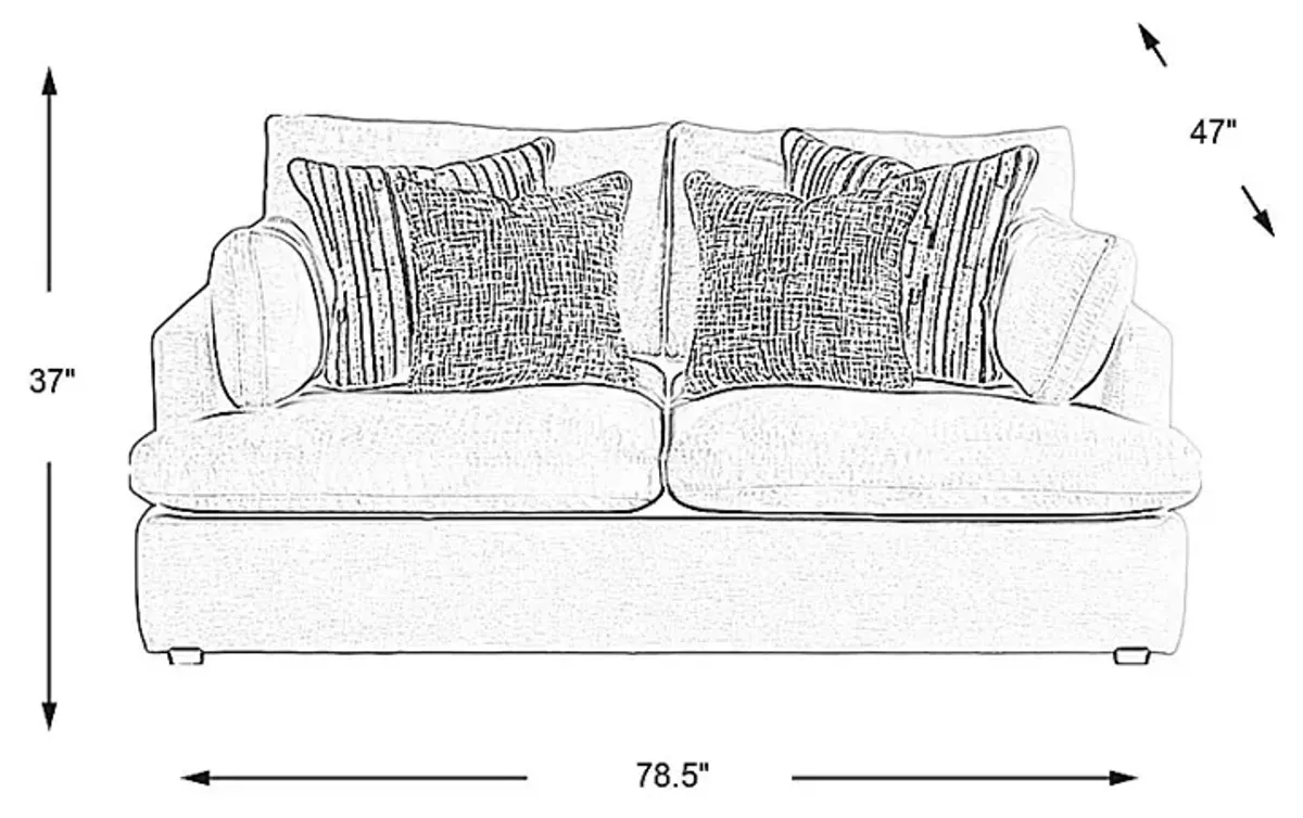 Aldon Park White Loveseat