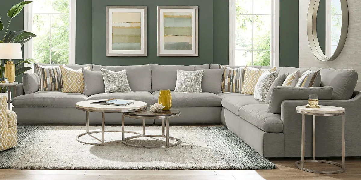 Aldon Park Gray 4 Pc Sectional