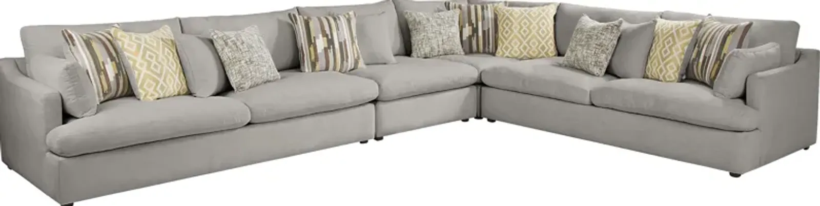 Aldon Park Gray 4 Pc Sectional