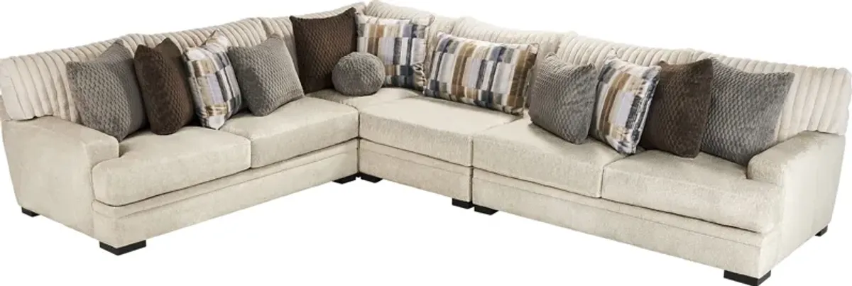 Hudson Street Beige 7 Pc Sectional Living Room