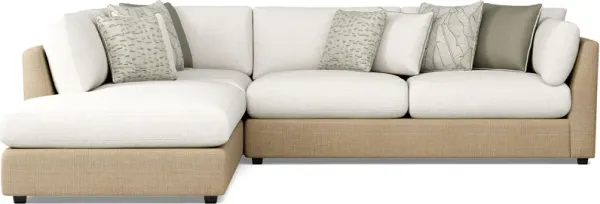 Corsica Beige 2 Pc Sectional