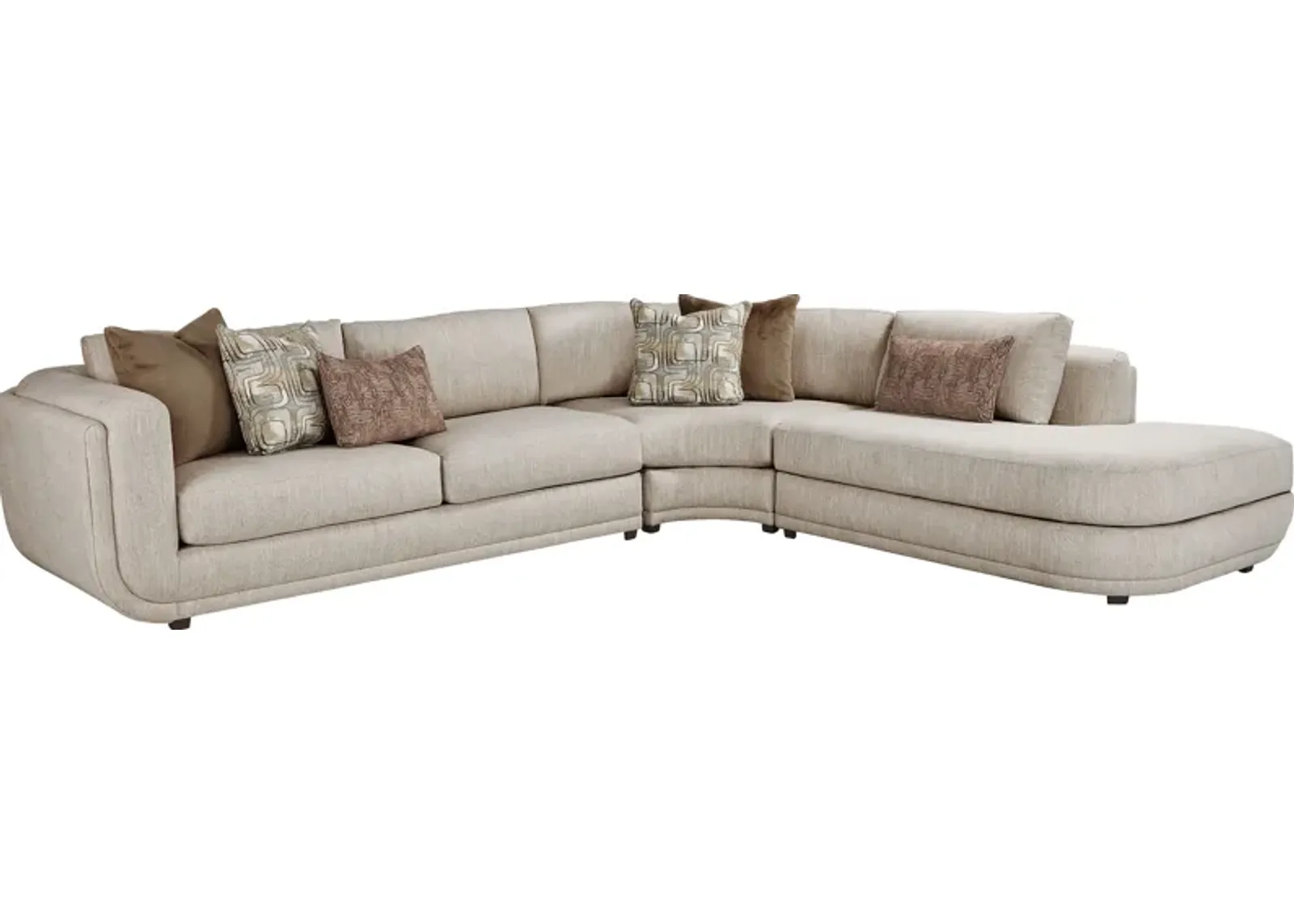 Wexley Beige 3 Pc Sectional