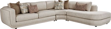 Wexley Beige 3 Pc Sectional