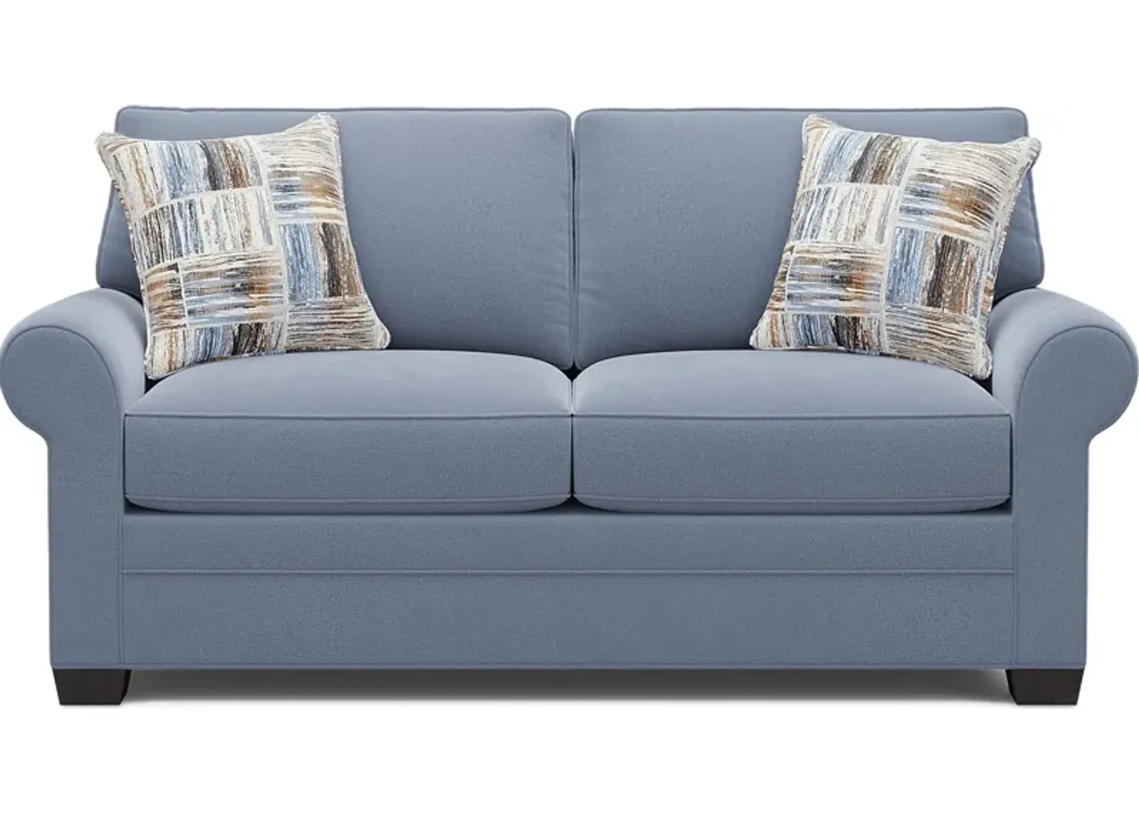 Bellingham Blue Microfiber Loveseat