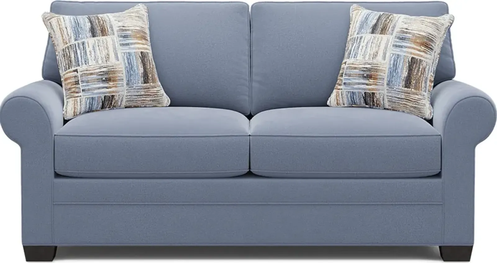 Bellingham Blue Microfiber Loveseat