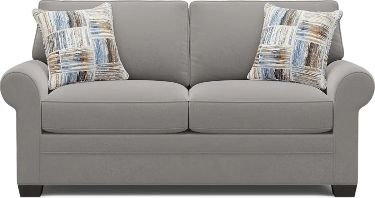 Bellingham Gray Microfiber Loveseat