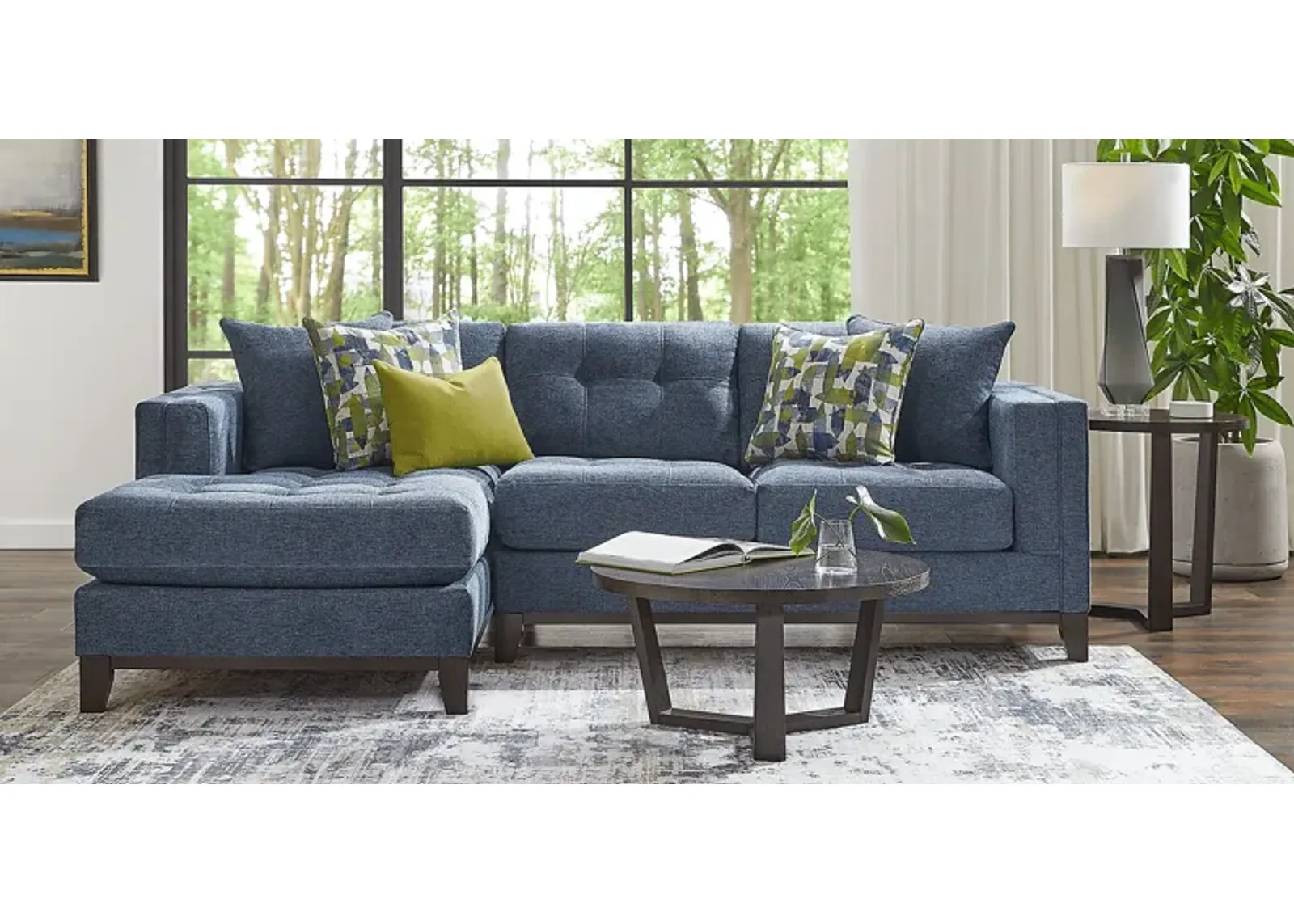 Chatham Navy 5 Pc Sectional Living Room