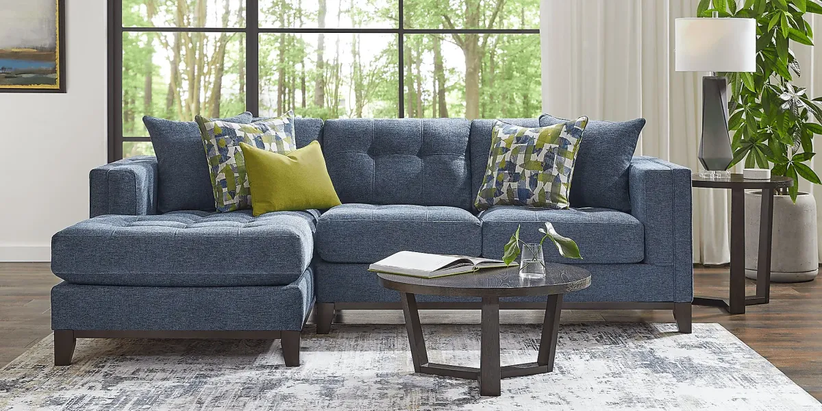 Chatham Navy 5 Pc Sectional Living Room