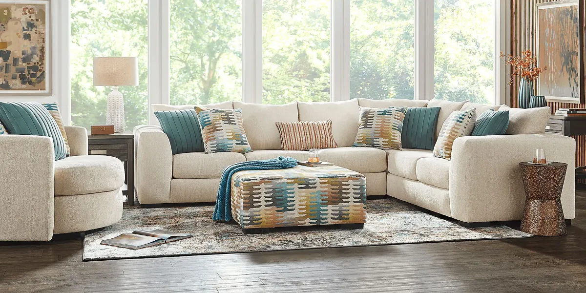 Brookeville White 2 Pc Sectional