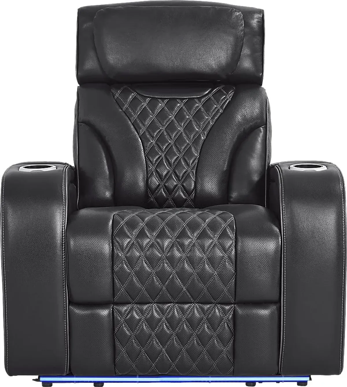 Horizon Ridge Black Leather 3 Pc Living Room with Triple Power Reclining Sofa