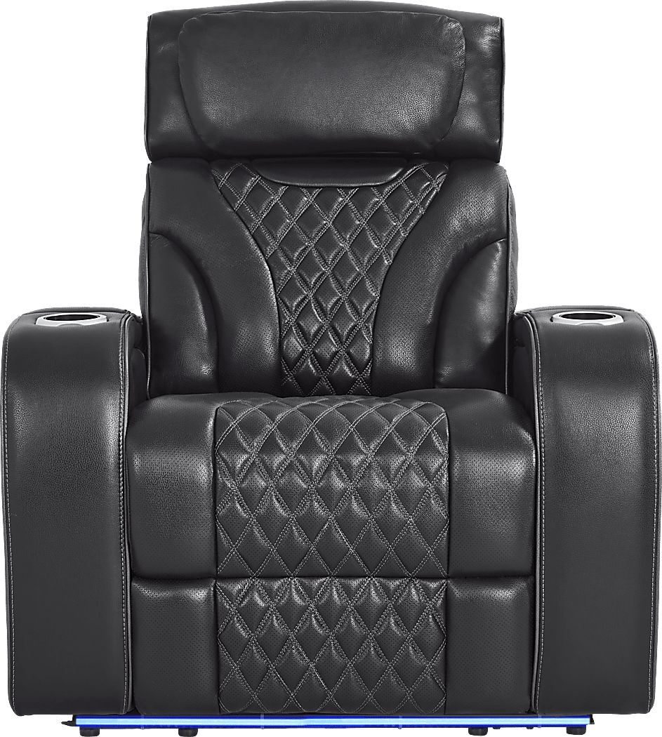 Horizon Ridge Black Leather 3 Pc Triple Power Reclining Living Room ...