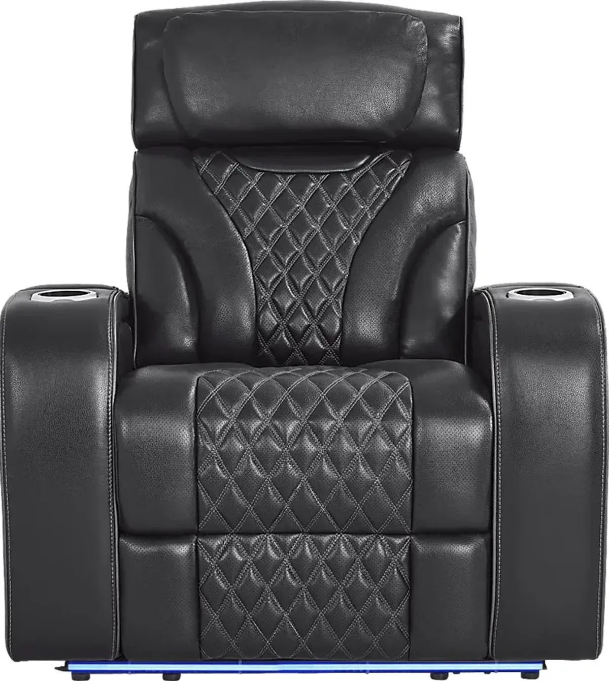 Horizon Ridge Black Leather 3 Pc Living Room with Triple Power Reclining Sofa