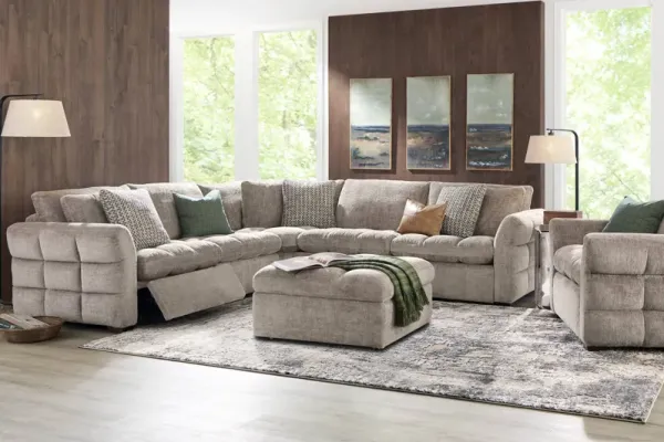 Richland Gray 8 Pc Power Reclining Sectional Living Room