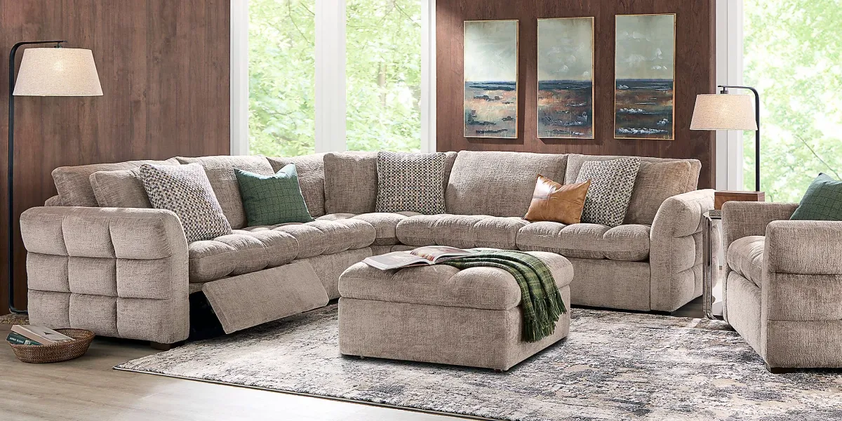 Richland Gray 8 Pc Power Reclining Sectional Living Room