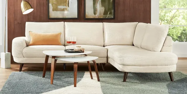 Penn Station Cream 2 Pc Sectional