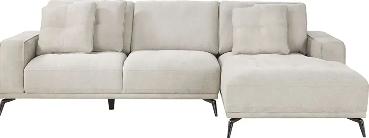 Valencia Light Gray 2 Pc Sectional