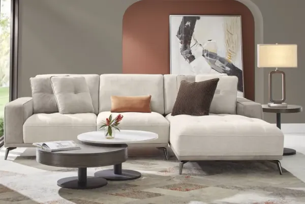 Valencia Light Gray 2 Pc Sectional