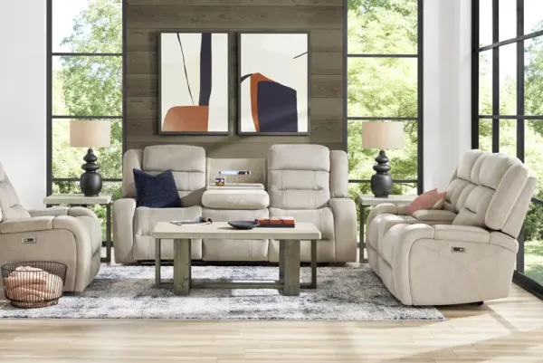 McKinley Beige 8 Pc Power Reclining Living Room