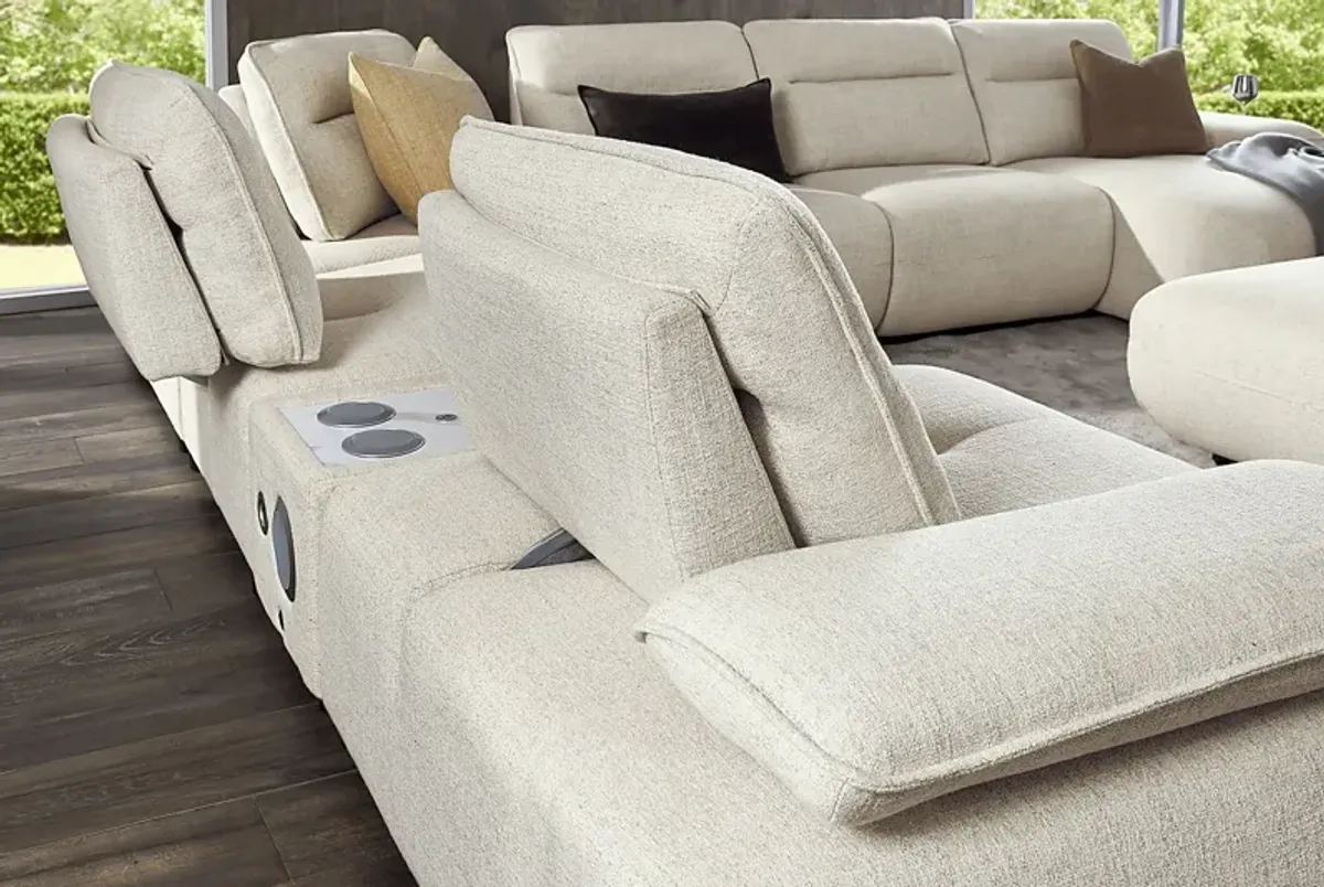 Olympia Linen 7 Pc Sectional with Audio