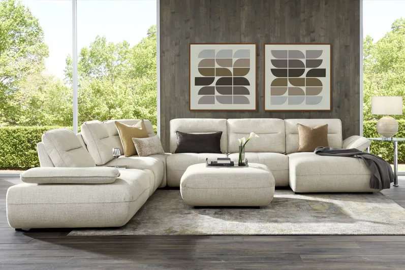 Olympia Linen 7 Pc Sectional with Audio