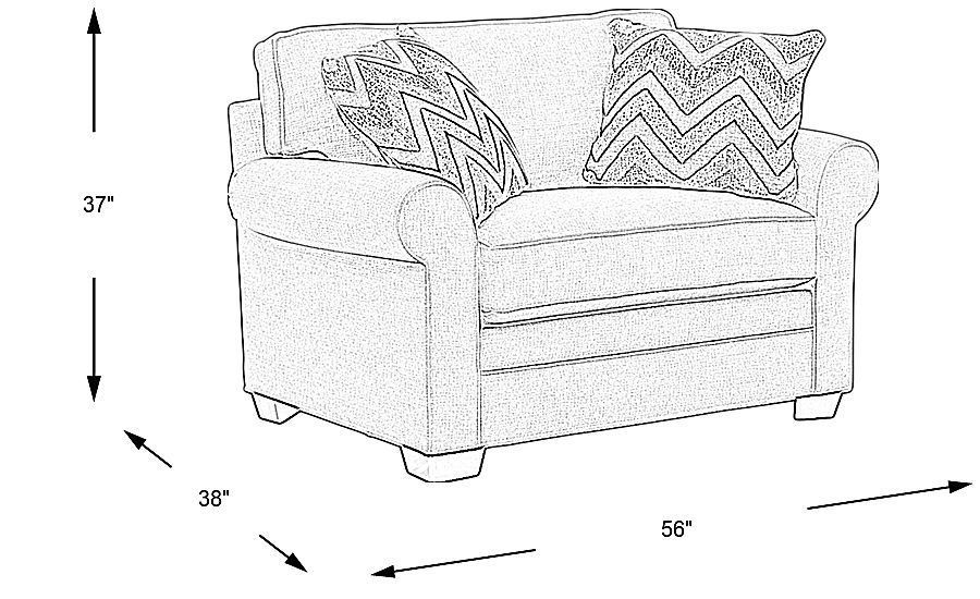 Cindy Crawford Home Bellingham Off-White Textured Gel Foam Sleeper Chair