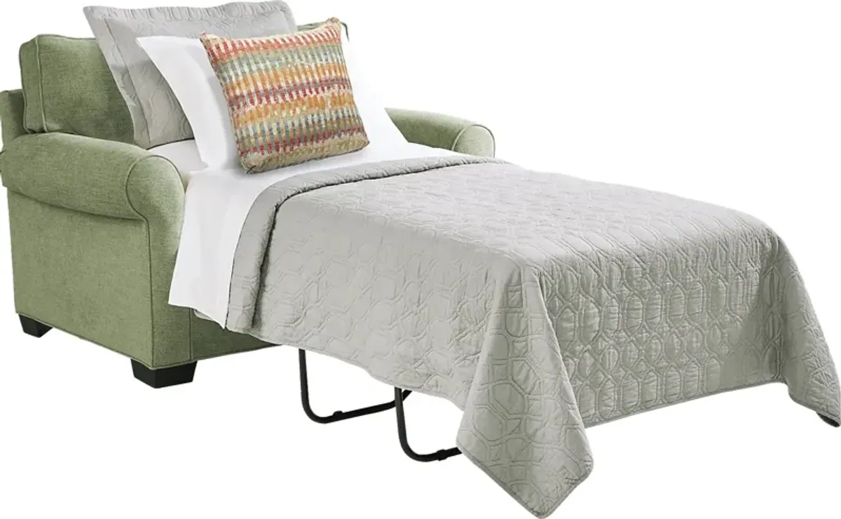 Bellingham Celadon Textured Chenille Sleeper Chair