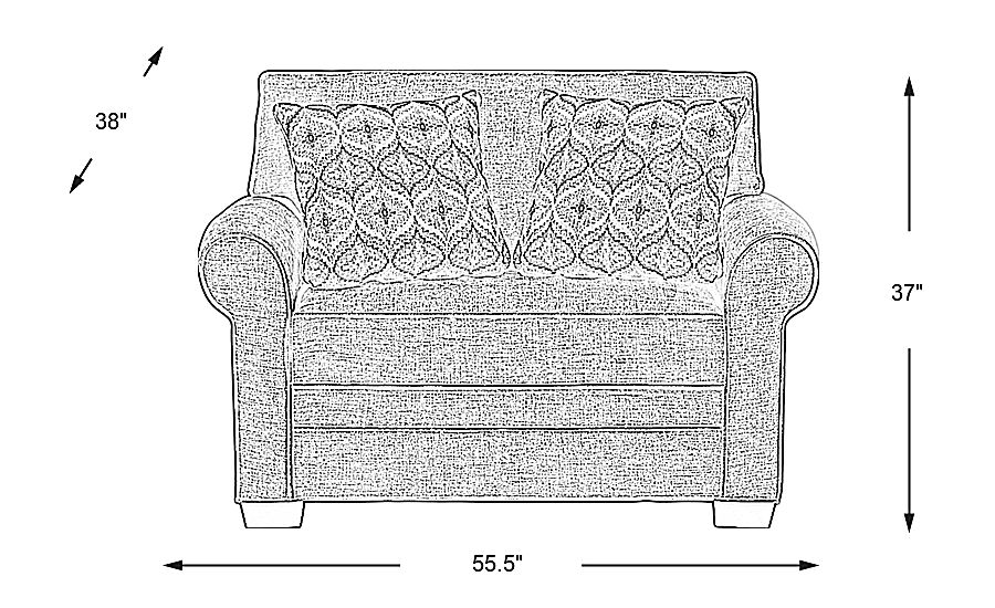 Cindy Crawford Home Bellingham Chambray Chenille Gel Foam Sleeper Chair