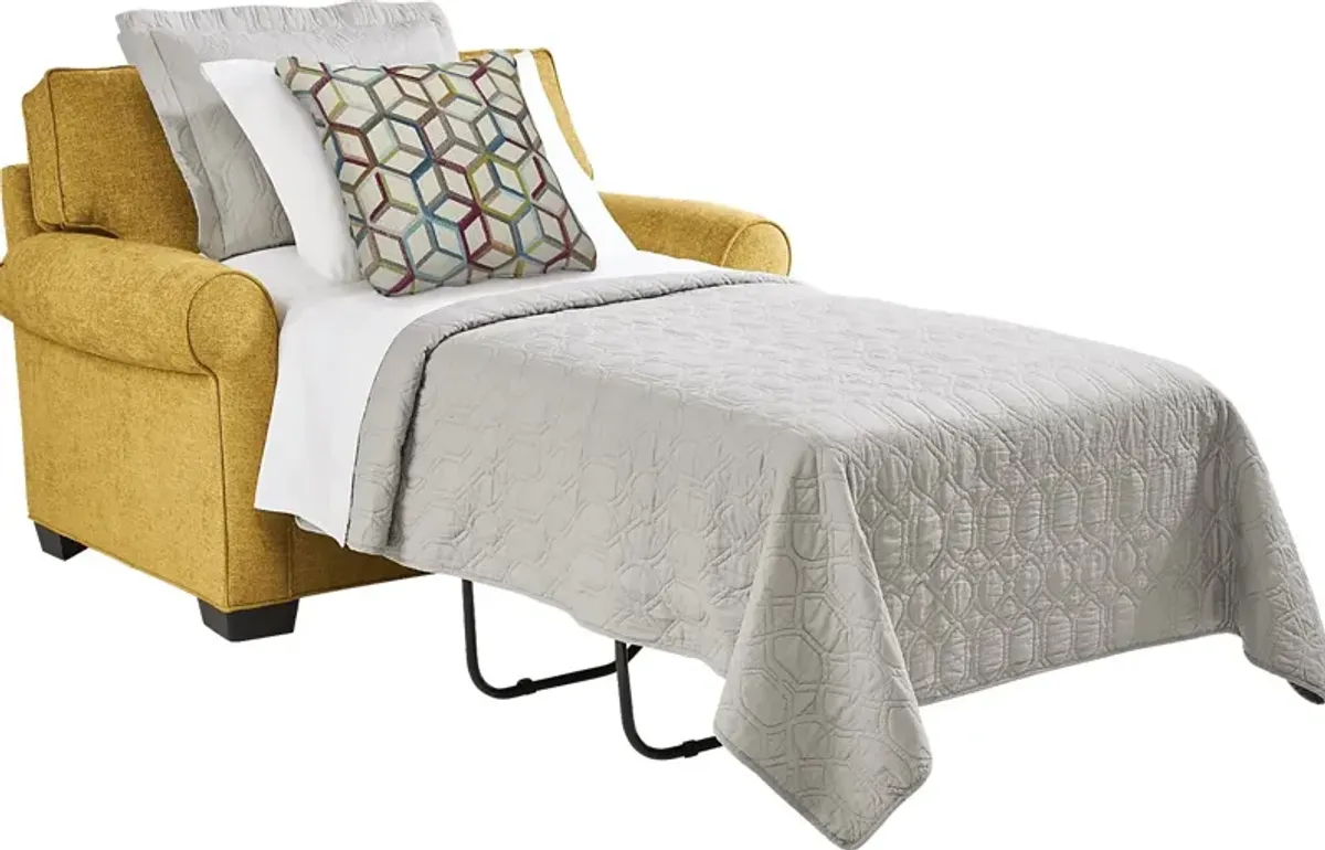 Bellingham Sunflower Textured Chenille Sleeper Chair