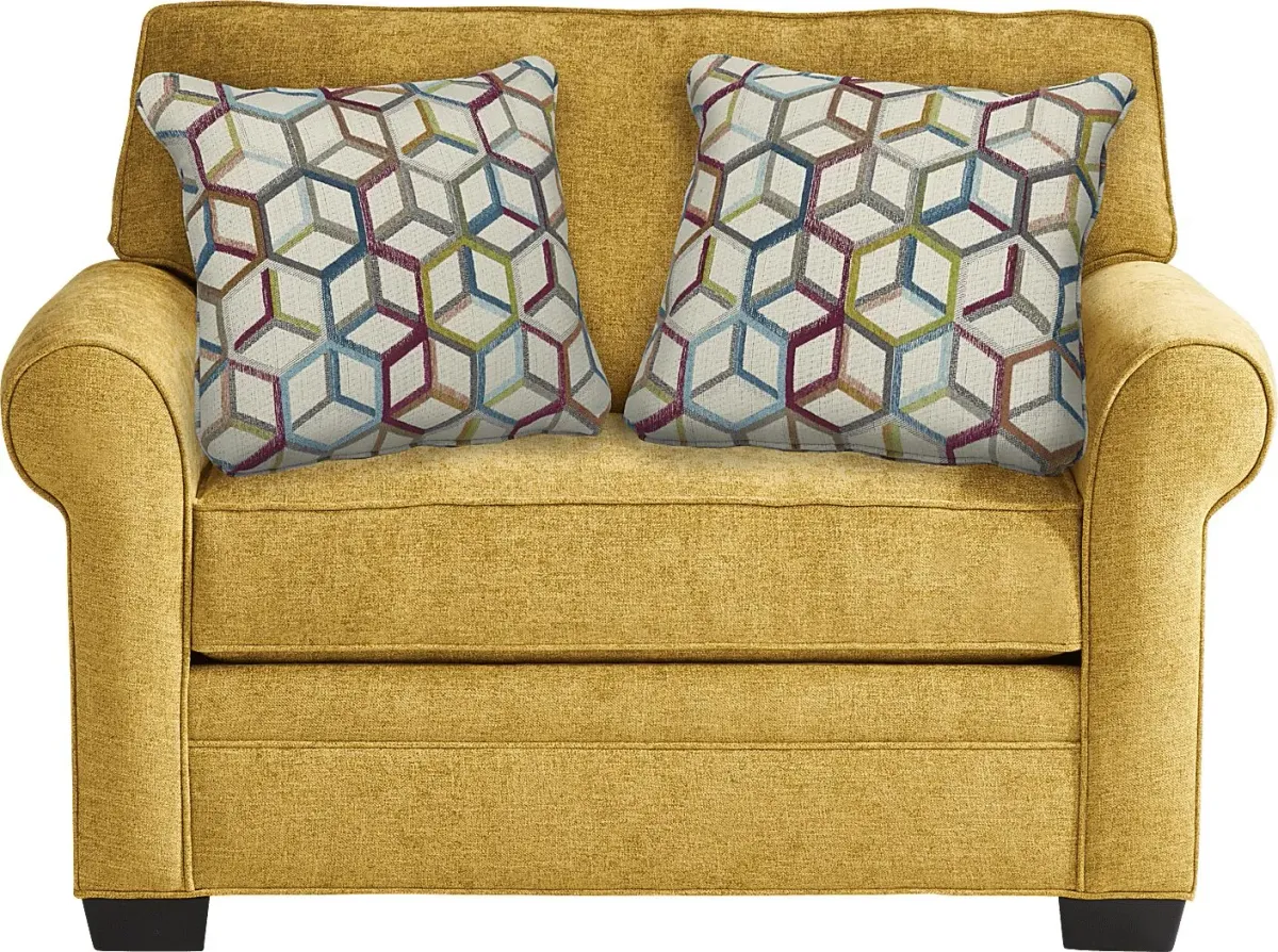 Bellingham Sunflower Textured Chenille Gel Foam Sleeper Chair