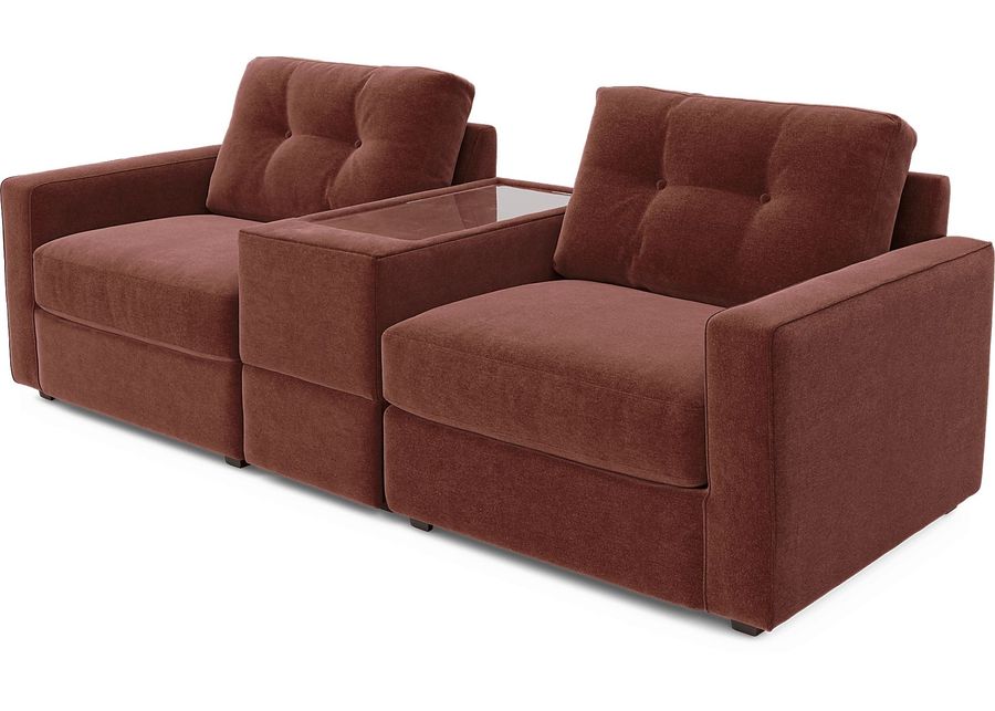 ModularOne Merlot 3 Pc Sectional