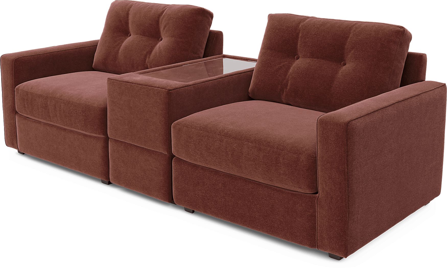 ModularOne Merlot 3 Pc Sectional